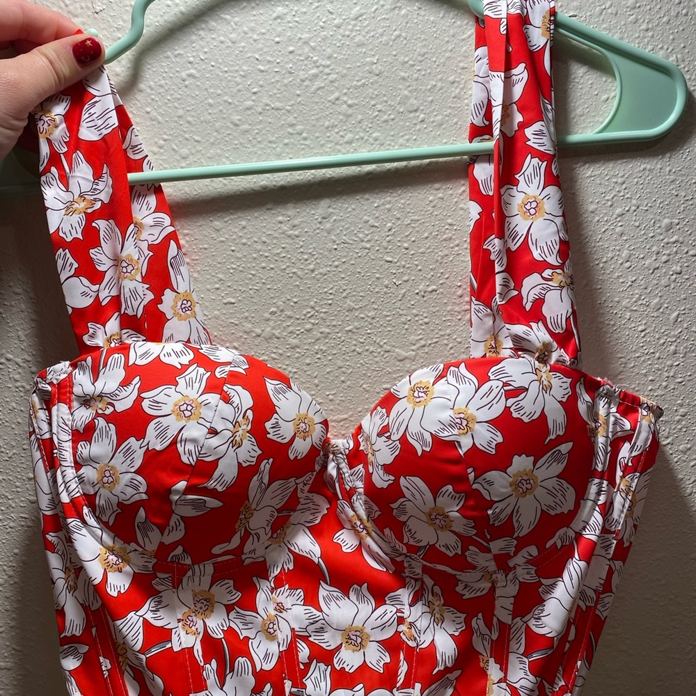 Floral corset style top